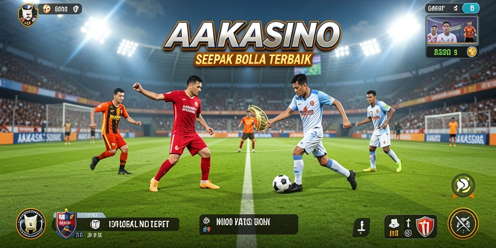 Gameplay realistik AAKASINO dengan aksi sepak bola seru.