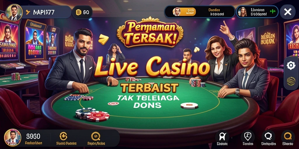 Tampilan menarik dari gameplay Live Casino API77 yang menghibur.