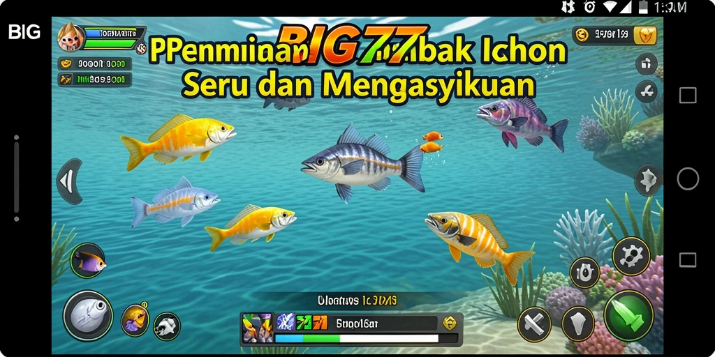 Tampilan gameplay Tembak Ikan yang mengasyikkan dan berwarna-warni.