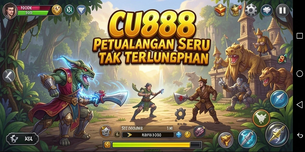 Screenshot gameplay CU888 menampilkan aksi petualangan seru di dunia terbuka.
