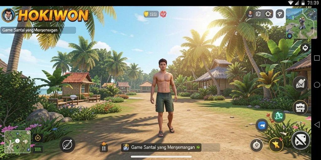 Tampilan gameplay HOKIWON yang seru dan penuh warna.