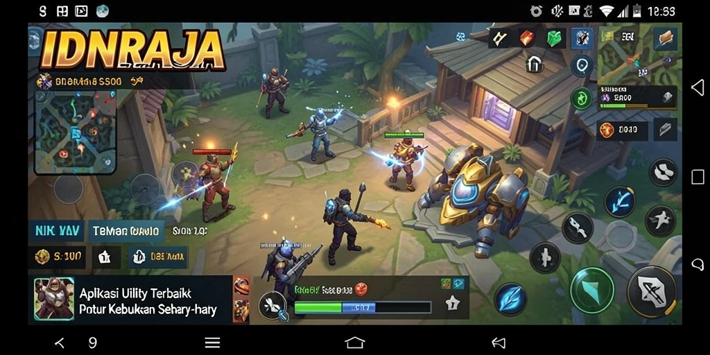 Screenshot utama IDNRAJA menampilkan antarmuka aplikasi yang mudah digunakan.