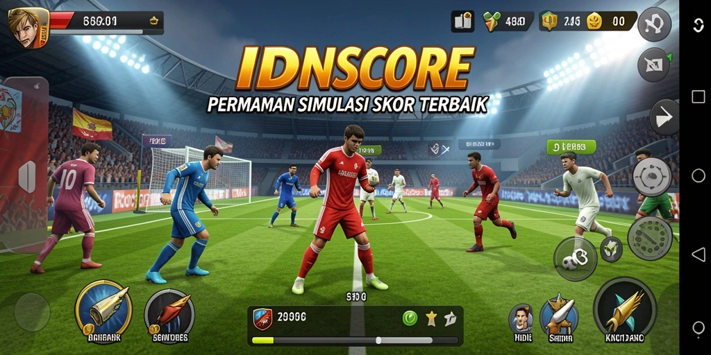 Tampilan aksi menarik dalam gameplay IDNSCORE yang realistis.