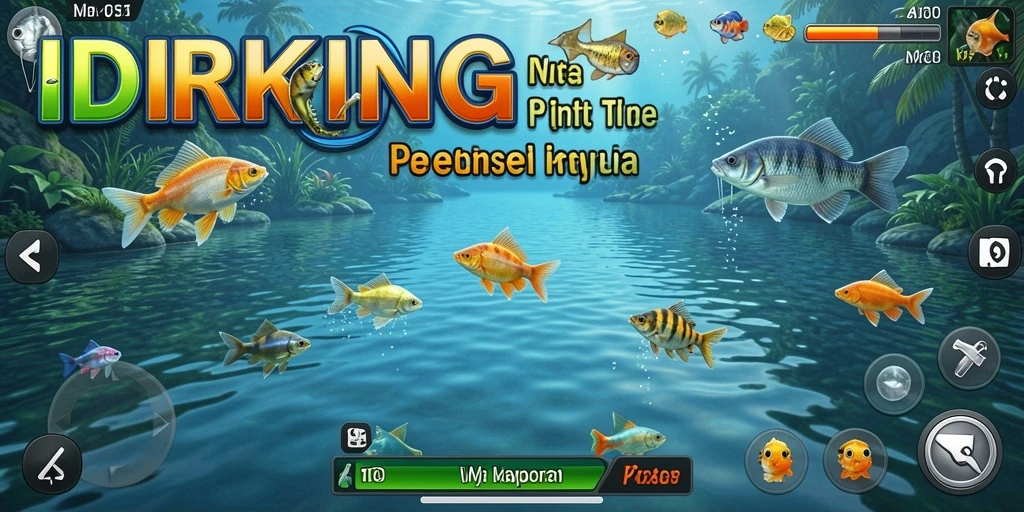Tampilan gameplay IDRKING menampilkan pengalaman memancing yang seru.