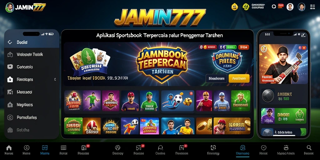 Tampilan antarmuka pengguna JAMIN777 yang memukau dalam taruhan olahraga.