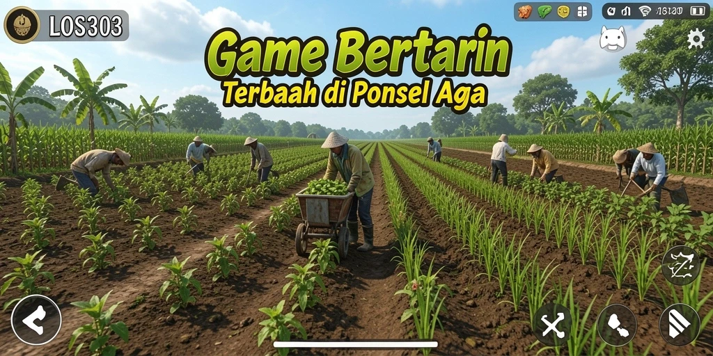 Tampilan gameplay menarik di LOS303 dengan ladang yang subur.