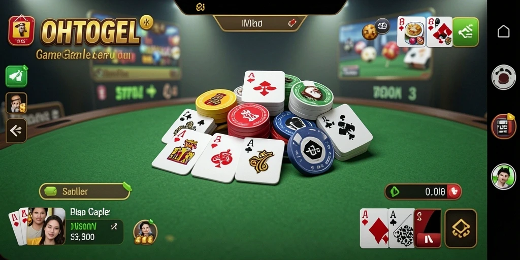 Tampilan gameplay OHTOGEL yang menegangkan saat bermain Gaple.