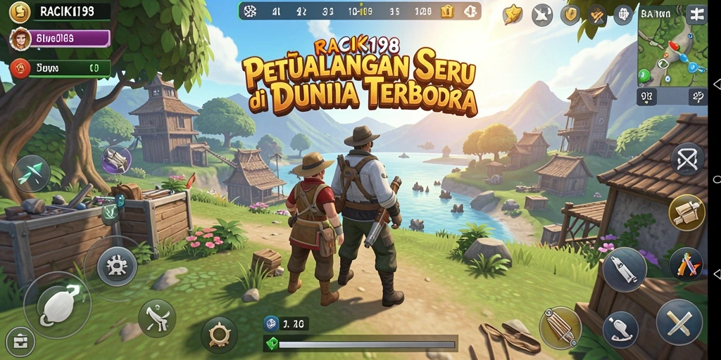 Gameplay seru di dunia terbuka RACIK198 yang penuh petualangan.