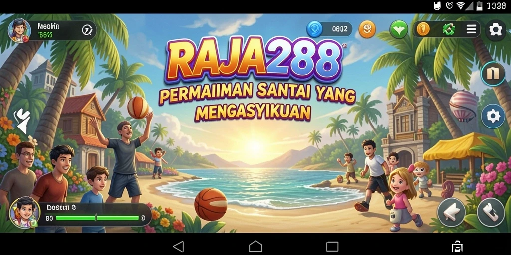 Tampilan gameplay yang seru dan penuh warna dari RAJA288.