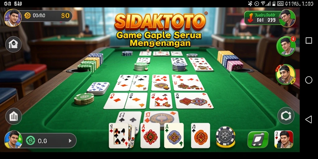 Tampilan gameplay seru dari game Gaple SIDAKTOTO.