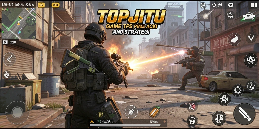 Screenshot gameplay <strong>TOPJITU</strong> yang menunjukkan aksi seru di medan perang.