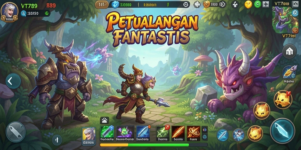 Gameplay seru dalam dunia fantasi RPG VT789.