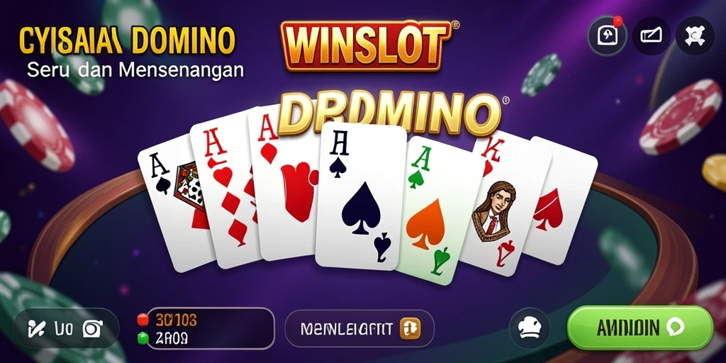 Screenshot utama WINSLOT menunjukkan gameplay Domino yang seru.